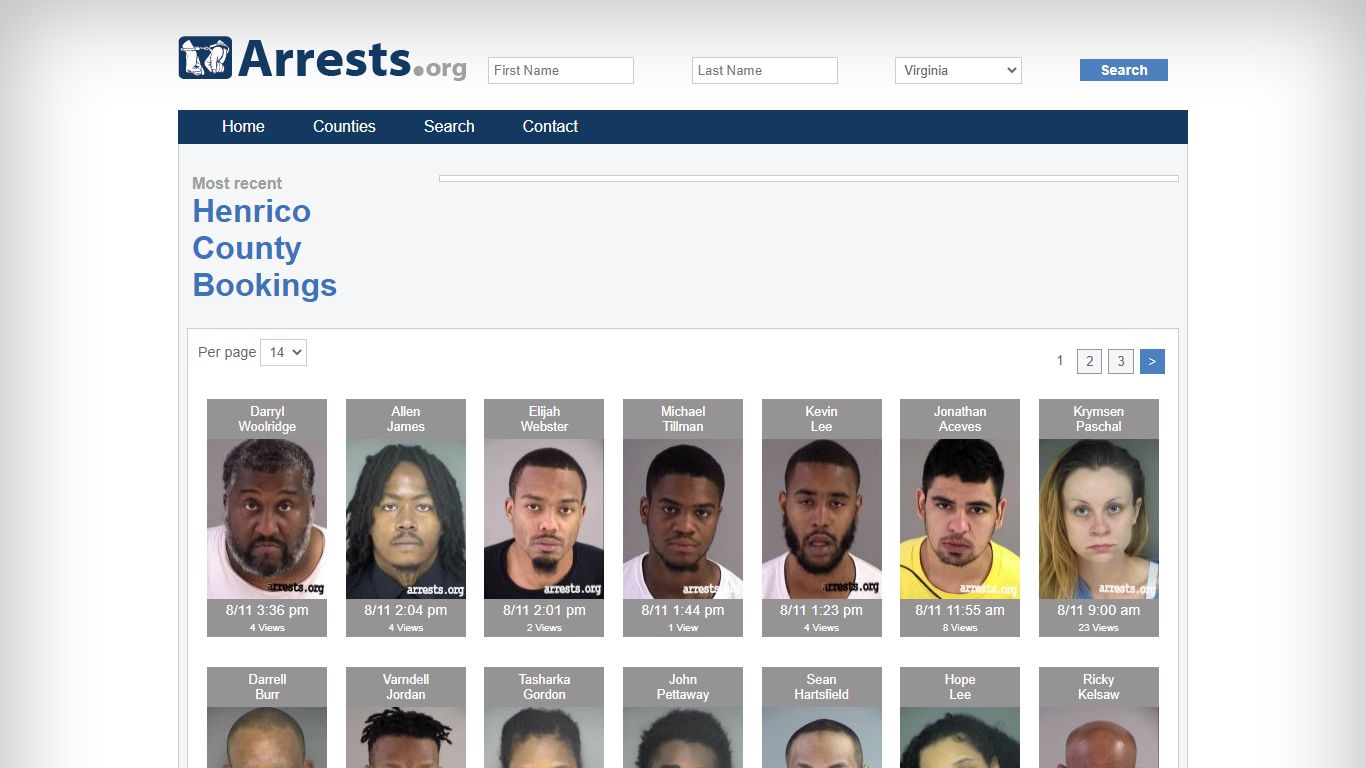 Henrico County Arrests and Inmate Search